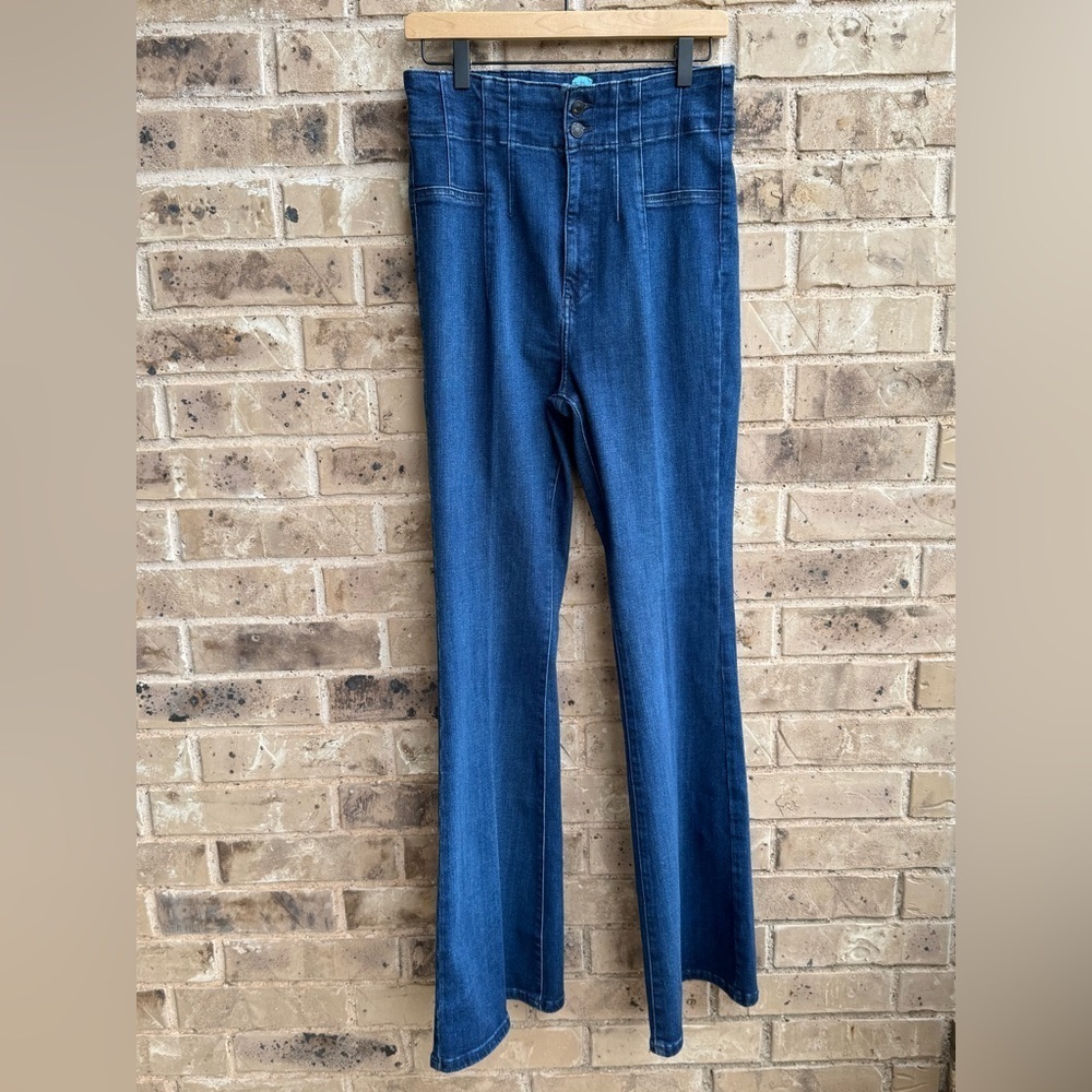 We The Free Jayde Flare Jeans Sz 31 Night Sky - Picture 3 of 16